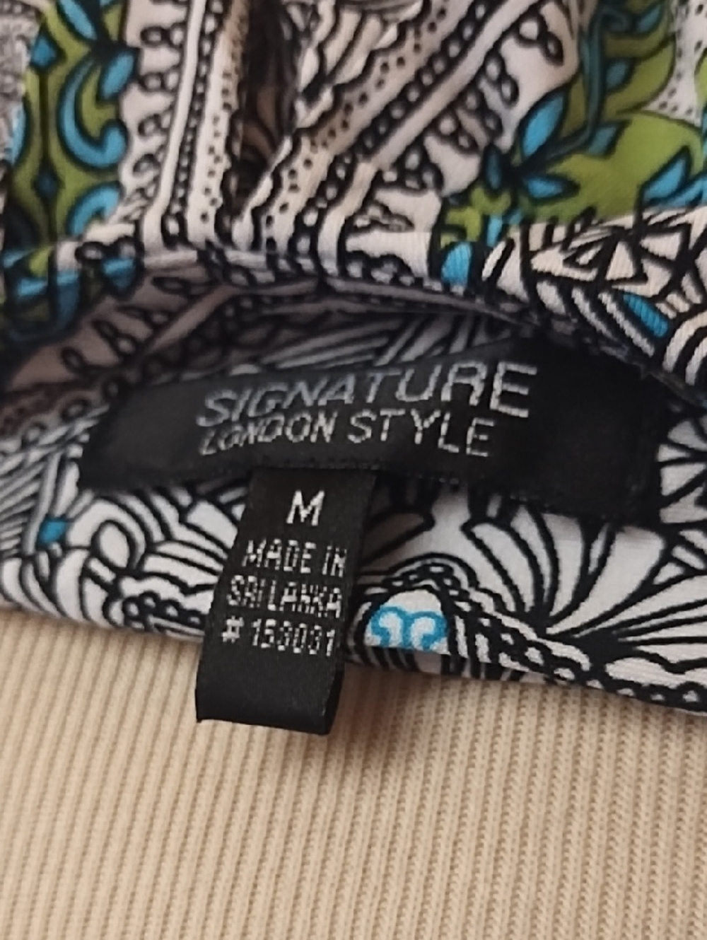 Signature - Printed Dress in Teal, Green & Black - Picture 2 of 4